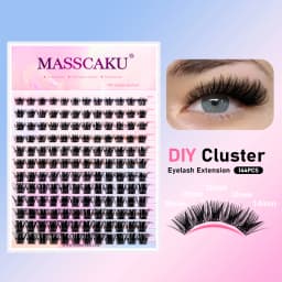 Mix Color 144 Russian Volume MASSCAKU False Eyelashes Natural Soft DIY Cluster Segment Lashes Cute Deer Rainbow Eyelashes