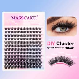 Mix Color 144 Russian Volume MASSCAKU False Eyelashes Natural Soft DIY Cluster Segment Lashes Cute Deer Rainbow Eyelashes