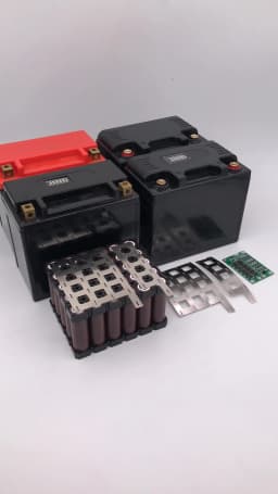 Turmera 12V 30Ah to 35Ah Motorcycle Battery Storage Box 3X10 18650 Holder 3S 40A BMS with Solder Nickel Use in Replace Lead-Acid