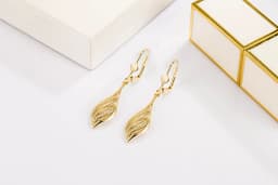 Real 1000% 14K Gold Earring Jewelry for Women Aros Mujer Oreja Pure 14K Gold Natural Diamond Gemstone Dorp Earring Orecchini