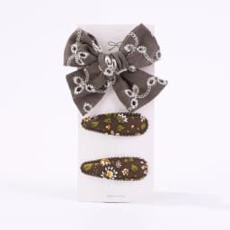 10Pcs/set Embroidery FlowerBow Hair Clips Geometric Sweet HairPins for Children Girls cottton Hair Accessories