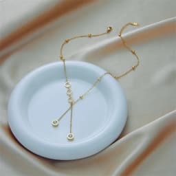DIEYURO 316L Stainless Steel Roman Necklace For Women Luxury Designer Fashion Zircon Long Pendant Necklaces Girls Jewelry Gift