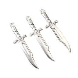 10pcs/lot Antique Silver Plated Sword Blade Charms Pedants DIY Jewelry Making Accessories for Necklace Craft Findings