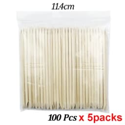 500/200/100 Wood Cuticle Pusher Sticks 63/75/95/105/127/150/178MM For Gel Polish Remove Clean Pedicure DIY Design Dotting Tool