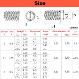 10/50/100pcs M2M3M6M8M10 Thread Insert 304Stainless Steel Wire Screw Sleeve Screw Bushing Helicoil Wire Thread Repair Inserts