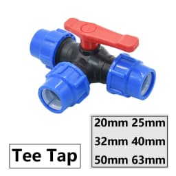 20/25/32/40/50/63mm Plastic PE Tube Tap Connector Tee Water Splitter Quick Valve Irrigation Coupler Straight Elbow Plug Fitting