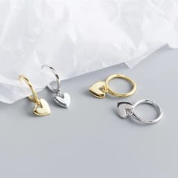 XIYANIKE Silver Color New Love Heart Hoop Earrings Female Fashion Cute Romantic Elegant Jewelry Couple Handmade Gifts