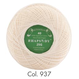 Rhapsody Premium Cotton Crochet Thread Size 40 for Tatting Needlepoint Knitting Bobbin Lace Quilting Sewing Mercerized