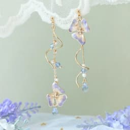 New Elegant Metal Flower Cute Cat Dangle Earrings For Women Korean Asymmetrical Zircon Long Tassel Earring Party Jewelry