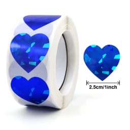 50-500pcs Heart Stickers For Envelopes Valentine's Day Sparkling Heart Stickers Decorative Love Stickers Holiday Decoration