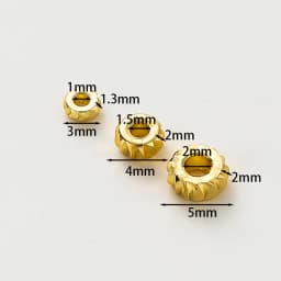50Pcs 14K/18K Gold Plated Brass Stripe Flat Loose Spacer Beads With Big Hole For DIY Jewelry Making Bracelet Necklace Findings