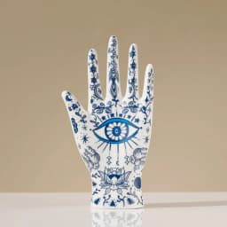 SIQIZHOU Devil's Eye of Fatima Jewelry Display Holde Ceramic Mannequin Hand Stand Designed for Necklaces, Bracelets, Rings