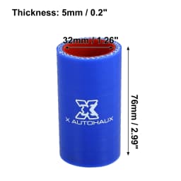 X Autohaux Universal Straight Silicone Reducer Hose Coupler Intercooler Turbo Straight Tube Piping 89mm ID Auto Car Accessary