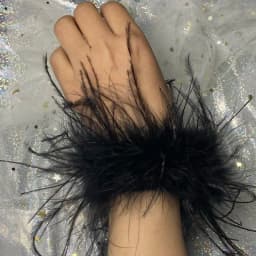 Real Ostrich Feather Cuffs women Wrist Sleeve fur cuff Luxury Furry Feather feather cuff snap bracelet Lady Feather Anklets