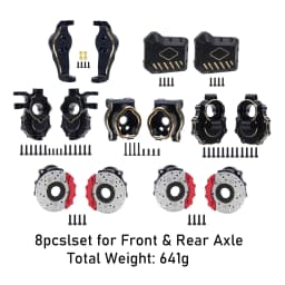 Brass Black Counterweight Portal Axle C-Hub For 1/10 TRX4 TRX6 RC Crawler Car Upgrade Parts