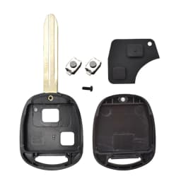 2 Button Car Remote Key Shell Fob Case For Toyota RAV4 Yaris Prado Corolla Land Cruiser Previa Echo Switch Pad Uncut Blade Cover