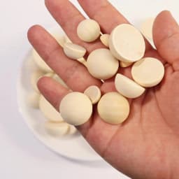 10-50pcs/Lot Half Wood Balls Bead Unfinished Natural Split Wood Beads Flatback Cabochon For Jewelry Making DIY Accessories