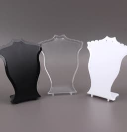 Acrylic Mini Necklace Display Mannequin Pendant Model Jewelry Holder Necklace Showing Stand Rack Earring Showcase