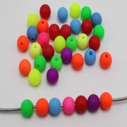 Mixed Frost Neon Color Acrylic Round Beads 3mm 4mm 5mm 6mm 8mm 10mm Smooth Ball