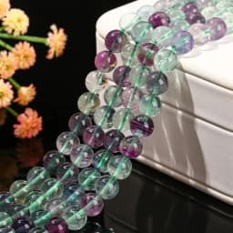 Hot Sell Natural Colorful Fluorite Beads 4 6 8 10 12mm Pick Size High Quality Beads Ice Fluorite Gemstone For Jewelry Making