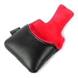 Black PU Leather Embroidery Golf Head Covers Driver Fairway Woods Hybird Blade Large Mallet Putter Cover