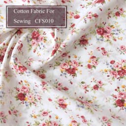 Floral Print Cotton Poplin Thin Fabric for DIY Children Clothes Handmade Accessories by the Meter 140x50cm