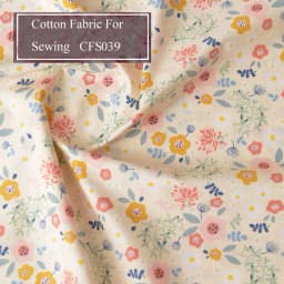 Floral Print Cotton Poplin Thin Fabric for DIY Children Clothes Handmade Accessories by the Meter 140x50cm
