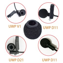 Canfon 2pcs Lavalier Mic foam windscreen Covers with ABS Plastic Holder Compatible for SONY UWP V1/D11D/21 ECM-V1BMP Lav-Mic