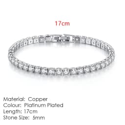 Dazzling Tennis Bracelet For Women Men 4/5mm Shiny Zircon Iced Out Chain Crystal Couple Men's Women's Bracelet Wholesale Jewelry