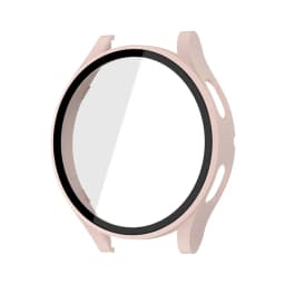 Glass+Matte Watch Cover for Samsung Galaxy Watch 4 Case 44mm 40mm,All Around Coverage Protective Bumpers for Galaxy Watch 5/4