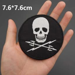 Skull Embroidered Biker Patches Punk Rock Badge Iron on Back for Clothes Stickers Apparel Accessories
