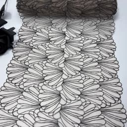 Bilateral Embroidered Lace Trim Net Embroidery Tulle Lace Fabric Mesh DIY Lace Sewing Fabric Bra Crafts for Lingerie Needle Work