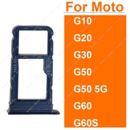 Sim Card Tray Slot Holder For Motorola Moto G10 G20 G30 G50 G60 G60S G50 5G Reader Card Socket Adapter Replacement Parts