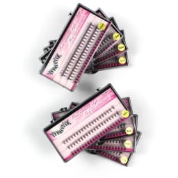 60pcs Individual Cluster Eye Lashes Professional Makeup Grafting Fake False Eyelashes for Eyelash Extensions False Eyelashes Tab