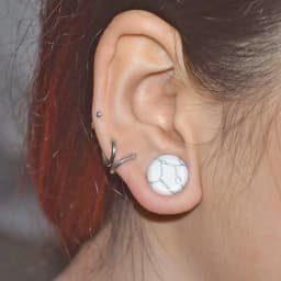 1PAIR Stone Ear Plug Tunnel Ear Piercings Earring Gauges Helix Piercing Ear Stretcher Ear Plugs Body Piercing Jewelry6mm-25mm