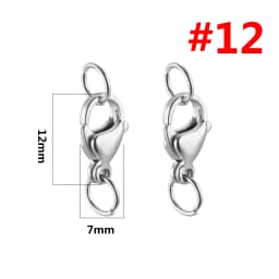 20Pcs Stainless Steel Gold with Jump Ring Lobster Clasp Claw Clasps for Bracelet Necklace Chain Diy Jewelry Making Supplies