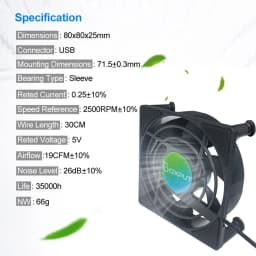 Cooling Fan for Android TV Box Router Computer Cooler Set Top Box Wireless Silent Quiet TVBox Cooler USB Power Radiator Mini Fan