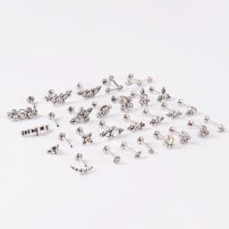 1PC G23 Titanium&Steel 16G CZ Gem Triangle Labret Lip Ring Crystal Cluster Ear Cartilage Tragus Helix Piercing Screw Fit Top 16g