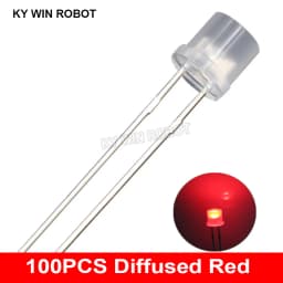 100pcs 5mm Flat Top White Red Yellow Blue Green Assorted Kit Lamp Diode LED Ultra Bright Bulbs Emitting Diodes F5 5 mm DIY Light