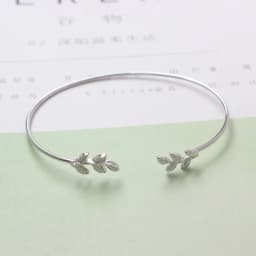 New Pulseiras Double Leaves Open Charm Cuff Bracelets & Bangles for Women Simple Jewelry Gift Mujer Bracciali Bijoux