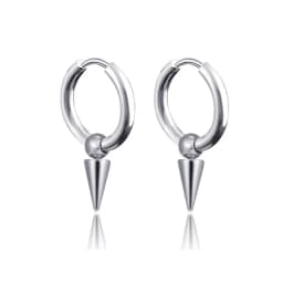 Rock Cone Pendant Hoop Earrings Female Men Stainless Steel Geometric Cartilage Single Earring Hip Hop Piercing Jewelry