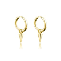 Rock Cone Pendant Hoop Earrings Female Men Stainless Steel Geometric Cartilage Single Earring Hip Hop Piercing Jewelry
