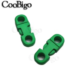 10pcs Side Release Buckle Safety Clips Clasp for Paracord Bracelet Dog Collar Rope Lanyard Accessories Colorful 2 Hole 5mm
