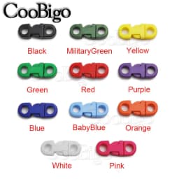 10pcs Side Release Buckle Safety Clips Clasp for Paracord Bracelet Dog Collar Rope Lanyard Accessories Colorful 2 Hole 5mm