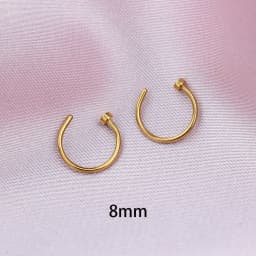2PCS Stainless Steel Women Clip Earring Lips Rings Nose Ring Septum Falso Clip On Mouth Ring Fake Piercing Body Clip Hoop