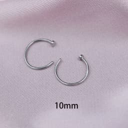 2PCS Stainless Steel Women Clip Earring Lips Rings Nose Ring Septum Falso Clip On Mouth Ring Fake Piercing Body Clip Hoop