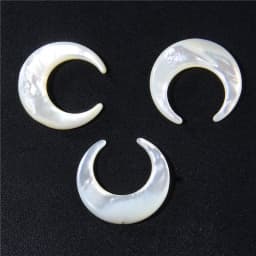8-30mm Natural Mother of Pearl Bead Moon Shape Loose Shell Beads For Jewelry Making Women Necklace Earrings AccessorIes Supplies