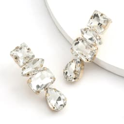 Fashion Personality Girl Rhinestone Water Drop Dangle Earrings Women's Elegant Temperament Jewelry Accessories