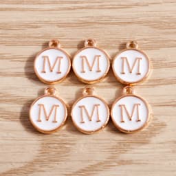 10pcs/lot 12*15mm A-Z Letter Enamel Charms for Jewelry Making Pendants Necklaces Earrings DIY Handmade Bracelets Crafts Supplies