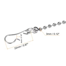 3Pcs Toilet Flapper Chain 26cm Toilet Handle Lever Lift Flush Replacement Ball Chain 304 Stainless Steel for Repairing Toilets